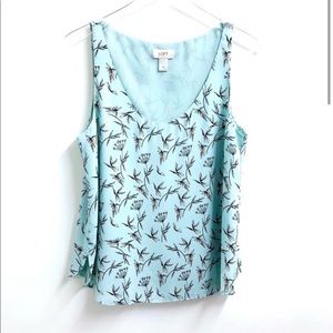 LOFT Mint Floral Print Top